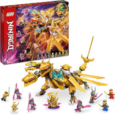 LEGO 71774 Ninjago Lloyds Ultragold Dragon komplekts ar pūķa figūriņu un 9 minifigūriņām, tostarp Lloyds, Kai un Zane, rotaļlieta bērniem no 9 gadu vecuma, dāvana meitenēm un zēniem