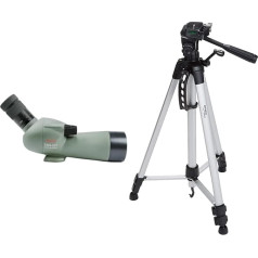 Kowa TSN 501 Spotting Scope & Amazon Basics - viegls kameras, DSLR un binokļa statīvs ar somu, 152 cm