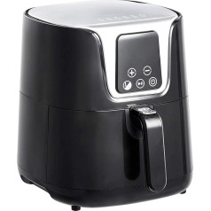 Amazon Basics Compact 4L Multi Function Digital Hot Air Fryer Black Chrome