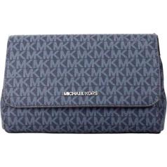 Michael Kors Signature Logo Medium Crossbody Bag Navy Navy Multi, Navy, multi-coloured