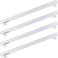 SEBSON LED spuldze S14S 50 cm, 8 W, aizvieto 60 W kvēlspuldzi, 880 lm, silti balta, LED lineārā lampa 150°, 4 gab. komplektā