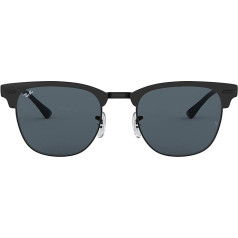 Ray-Ban Unisex 0rb3716 186/R5 51 Sonnenbrille, Schwarz (Shiny Black Top Matte/Blue), Izcelsmes augstums ES