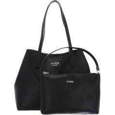 GUESS Vikky Sieviešu 4G Logo Tote Bag, melna