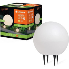 Ledvance Endura Hybrid Ball āra gaisma, hibrīda gaisma, 2 W, 180 lm, silti balta gaismas krāsa, 3000 K krāsu temperatūra, balta, plastmasas, IP44 un IP67 aizsardzības klase, darbojas no saules un elektrotīkla