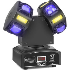 Disco Light Party Light, kustīga galva 120 W LED skatuves gaisma RGBW gaismas starmešu gaisma DMX512 disko gaisma DJ bāru ballīšu klubam Ziemassvētku apgaismojums