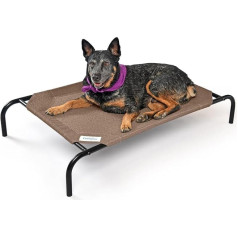 Gale Pacific Coolaroo Erhöhtes Hundebett, mittelgroß, muskatbraun