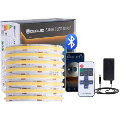 GIDEALED līdzstrāvas 24 V COB LED sloksnes gaismas 8 m komplekts (6000 K COB LED sloksnes komplekts)