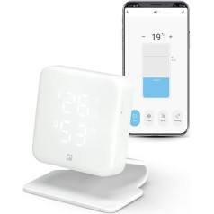 Garza Smarthome infrasarkanais bezvadu 2,4 GHz gaisa kondicionieris ar temperatūras un mitruma sensoru, saderīgs ar Alexa un Google Home, balss vadība un lietotne