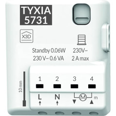 Delta Dore 6351412 Kabelloser Empfänger Tyxia 5731 für schwenkbare Sonnenbrise Jalousien und Markisen - Zentralisierung Vernetzte Jalousie Programmierung weiß