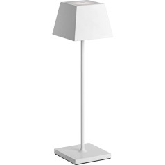 Siesta LED galda lampa portatīva uzlādējama USB Touch Dimmable IP54 iekštelpu āra augstums 37cm 2.2W siltā gaisma 2700K 200LM 9 stundu autonomija (balta)