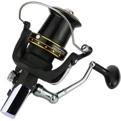 YADLCR Karpu spole Long Shot Makšķerēšanas spole CNC rokturis Metāla spole 12 + 1BB / 13 + 1BB Pour Powerful Spining Reels Saltwater Remote Fishing