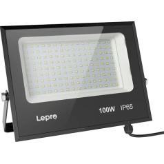 Lepro LED āra prožektors, 100 W LED prožektors, īpaši spilgts āra prožektors 12000 LM, IP65 ūdensizturīgs 6500 K prožektors ar 2835 SMD LED, āra lampa dārzam, pagalmiem, garāžām,