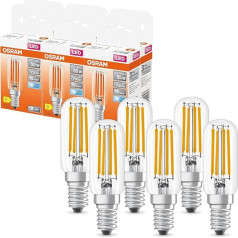 OSRAM Special T26 FIL 55 maza LED speciālā lampa ar E14 ligzdu, tieva forma, 4,9 W, 730 lm, 4000 K, vēsā balta gaisma, labs gaismas izstarojums, ilgs kalpošanas laiks, 6 gab. komplektā