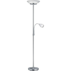 Reality Leuchten Gerry R40063107 Stāvlampa Metal Nickel Matt Glass White Excl. 2x E27 un 1x E14