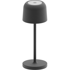 Lumisky Sophia Rock bezvadu LED galda lampa, silti balta, aptumšojama, augstums 20 cm, pelēks antracīts