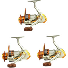 BCOATH 3st Sea Rod Reel Angelgerät Angelrolle Tiefseerollen Rocker Rolle Angelrad Forellenfischerboot Angelrollengriff Forellenrolle Spinnrad Zum Angeln Golden Technische Kunststoffe