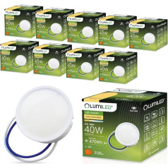 Lumiled Module LED INSERT 7 W (ekvivalents halogēna 60 W), īpaši plakans prožektors, 670 lūmenu, silti balts, 3000 K, 120 grādu gaismas leņķis, Ra>80, bez apgaismojuma, spuldzes, keramiska, 10 gab. iepakojumā