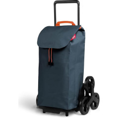 Gimi Tris Shopping Trolley, Water-Repellent Bag, 3-Wheel System, Eco Packaging, Capacity: 52 Litres, Maximum Load: 30 kg, Frame: Steel/Plastic, Shopping Bag: Polyester, Anthracite