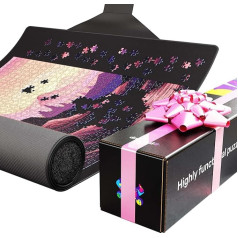 Puzzlup Puzzle Mat up to 1500 Pieces - 66 x 120 cm - Premium Puzzle Roll for 500, 1000 and 1500 Pieces - Roll Up in Seconds - Puzzle Mat Roll with Gift Packaging