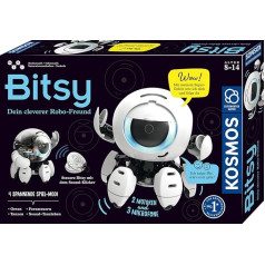 Kosmos 621094 Bitsy - Tavs gudrais robots-draugs, robots bērniem, Bitsy vadība ar skaņas klikšķeri, rotaļlieta bērniem, eksperimentu kaste no 8-12 gadiem