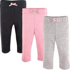 Luv Friends Baby Girl's Leggings, Pack of 3, Light Pink/Black 12-18 Months