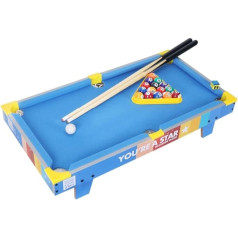 Galda Biljards, Biljarda galds Mājas Bērnu darbvirsmas mazs mini biljarda galds Creative Snooker Bērnu dzimšanas dienas dāvana Biljarda galds, Blue Arcade galda spēles