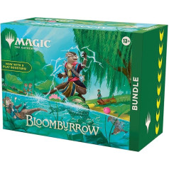 Magic The Gathering Bloomburrow komplekts - 9 spēļu pastiprinātāji, 30 valstu kartes + ekskluzīvi aksesuāri