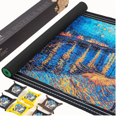 Premium Puzzle Mat Roll Up Design Izturīgs pret krokām gumijas virsma Uztur 500 līdz 2000 gabaliņu 49