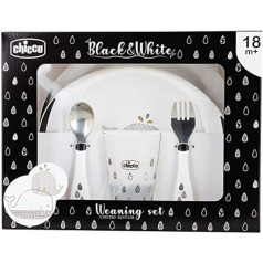 Whale Junior 5-Piece Meal Set Black / White