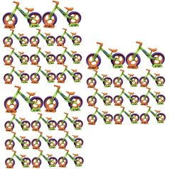 TOYANDONA 36 gab. burkānu līdzsvara auto rotaļlieta mini velosipēds mini izglītības velosipēds līdzsvara velosipēdu montāža mini līdzsvara velosipēds izglītības DIY velosipēdu montāža dzimšanas dienas dāvanu plastmasas