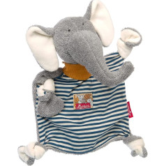 SIGIKID 39378 Cuddly Blanket Elephant Cuddly Blanket Meitenēm un zēniem Baby Toy Ieteicams no dzimšanas Grey/Blue