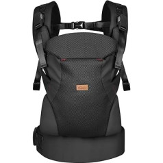 CUBY Labākais bērnu nesējs jaundzimušajiem, 4-in-1 magnētiskais bērnu nesējs ar Snap slēgšanu ar Drool Bib Regulējams elpojošs galvas kakla atbalsts Baby Sling Carrier Bag mazuļa mugursoma