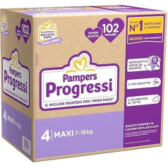 Pampers Penta Progressi Maxi izmērs 4 iepakojumā 102 autiņbiksītes