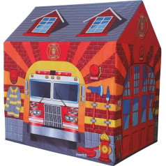 Sport1 Happysun Fire House Vaikų žaidimų namelis Sodo namelis vaikams Sodo / vidaus vaikų namelis su plastikinių vamzdžių rėmu Lengvai surenkamas 95 x 72 x 105 cm