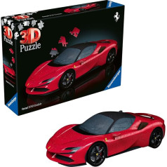 Ravensburger 3D Puzzle 11576 - Ferrari SF90 Stradale - Ikoniskais Maranello super sporta auto kā 3D Puzzle Automašīna, Automašīnas Modelis