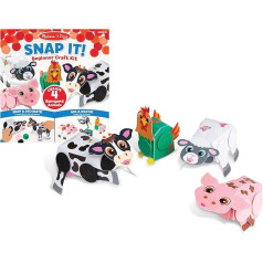 Melissa & Doug Snap It! Barnyard Farm Animals Beginner Craft Kit - Pig, Sheep, Cow, Chicken