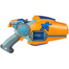 Slugterra Eli's Megamorph Blaster Toy Gun, šautriņu palaišanas pistole bērniem ar 8 putuplasta šautriņām, 9 metru attālums, Bizak (64410006)