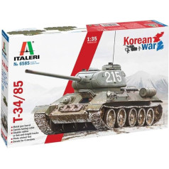 Italeri 6585S 1:35 T-34/85 Celtniecības komplekts, Metālkonstrukcijas, amatniecība, hobijs, līmēšana, Plastmasas komplekts, detalizēts, nekrāsots