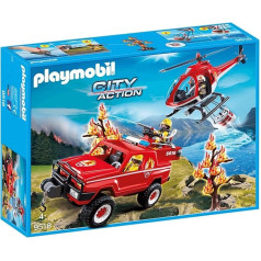 PLAYMOBIL City Action rets komplekts ugunsdzēsēju brigādes meža ugunsgrēka misija, Ekskluzīvs 2018