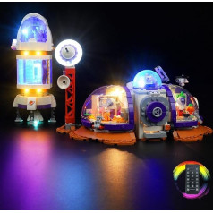 cooldac LED gaismu komplekts Lego Friends 42605 Marsa istabas bāzei ar raķeti (tikai apgaismojums, bez Lego), tālvadības pults, radošo dekoratīvo gaismu komplekts, kas saderīgs ar Lego 42605 Marsa istabas bāzi un raķeti