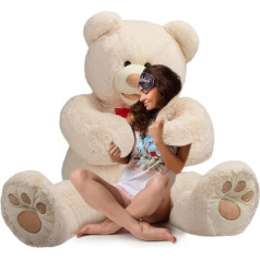 HollyHOME 150 cm Teddy Lielais Teddy lācis XXL Cuddly Toy Dāvana, plīša rotaļlieta Mīkstā rotaļlieta Tedi Cuddly Bear Beige