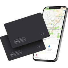 Reyke Slim Wallet Tracker Card, uzlādējams maku meklētājs, IP67 ūdensizturīgs, darbojas ar Apple Find My (tikai iOS), priekšmetu šķirotājs bagāžas birkām, tālruņiem, pasēm