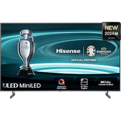 Hisense 75U6NQ 189 cm (75 collu) televizors 4K Mini LED ULED HDR Smart TV, 60 Hz, HDMI 2.0, Game Mode Plus, Dolby Vision & Atmos, Bluetooth, iebūvēta Alexa, antracīts, [2024]