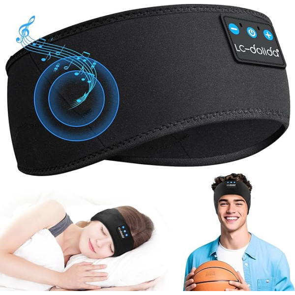 Bluetooth miega austiņas, miega maska ar austiņām, sporta austiņas ar ultra plānu HD stereo skaļruni, ideāli piemērotas jogai, sportam, sānu miega laikā, meditācijai