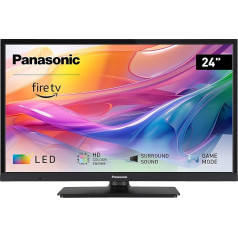 Panasonic TV-24S50AEZ, S50A sērijas 24 collu HD LED Smart TV, 2024, Fire TV, HD Color Engine, HDR, Alexa balss vadība, spēļu režīms, multivides atskaņotājs, ārkārtas vizuālajai pieredzei