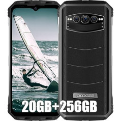 DOOGEE S100 (2023), Helio G99 20GB + 256GB, 10800mAh akumulators, 4G viedtālrunis bez līguma, 108MP kamera (20MP infrasarkanā) + 16MP + 32MP, Android 12 6,58 collu, bezvadu uzlāde NFC, melns