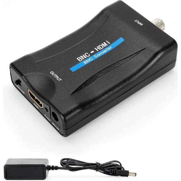 MakeTheOne BNC auf HDMI Converter, BNC Buchse zu to HDMI Video Konverter Adapter Box für Überwachungskamera CCTV Monitor mit 720P / 1080P HD Switch