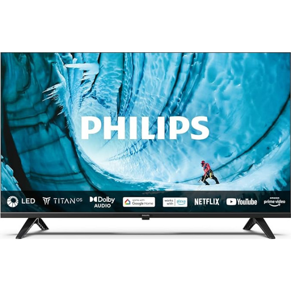 Philips 43PUS7009 4K LED Smart TV - 43 Zoll Display mit Pixel-präziser Ultra HD Titan OS Plattform und Dolby Atmos-Klang. Funktioniert mit Alexa und Google Sprachassistent - Schwarz