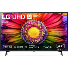 LG 43UR80006LJ 109 cm (43 collu) UHD televizors (Active HDR, 50 Hz, Smart TV) [2023. gada modelis]