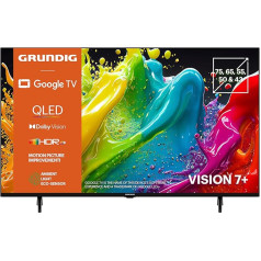 GRUNDIG 50 VOE 84 Q TV 50 collu (126 cm) QLED televizors, VPI 1800, Google TV, 4K UHD, Dolby Vision, HDR10+, Motion Picture Improvement, iebūvēts Chromecast, Bluetooth, Smart TV, melns